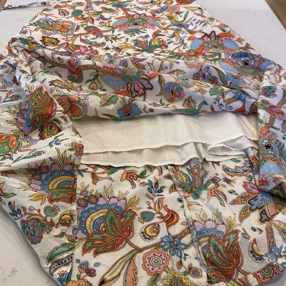 Tommy Hilfiger 100% cotton multicolor floral Paisley sleeveless maxi dress large - Picture 12 of 13